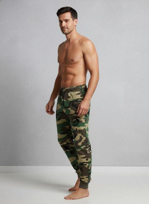 Кальсоны мужские тк.Футер с начёсом цв.Зеленый КМФ