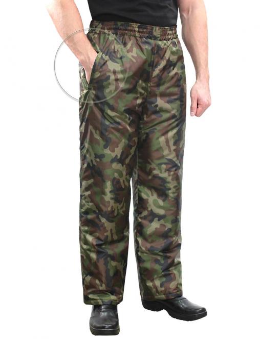 Брюки утеплённые ВИХРЬ RS тк.Оксфорд цв.Зеленый КМФ