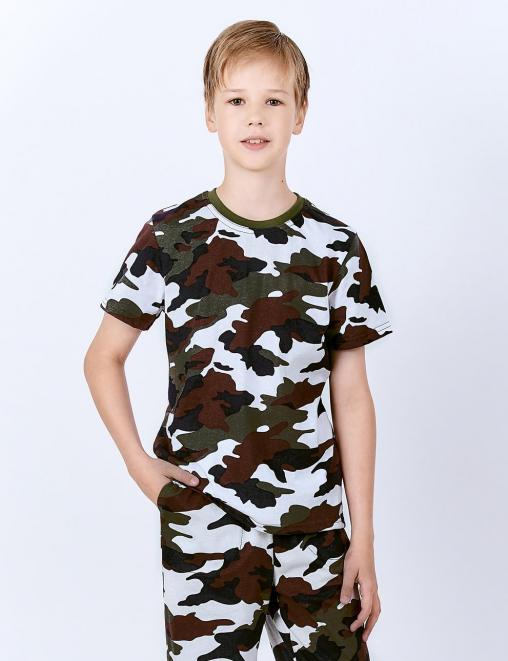 Комплект детский SUMMER TIME с брюками RS цв.Бело-зелёный КМФ 3978