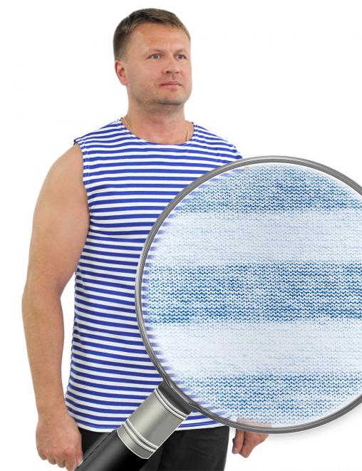 Майка-тельняшка ш/пл тк.Кулирка Голубая полоса