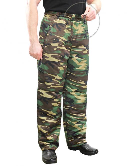 Брюки утеплённые ВИХРЬ тк.Смесовая цв.Зеленый КМФ