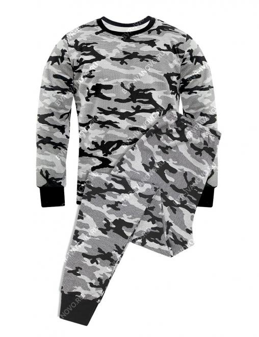 Белье нательное тк.Футер c начёсом  RS цв.BLUR серый КМФ New