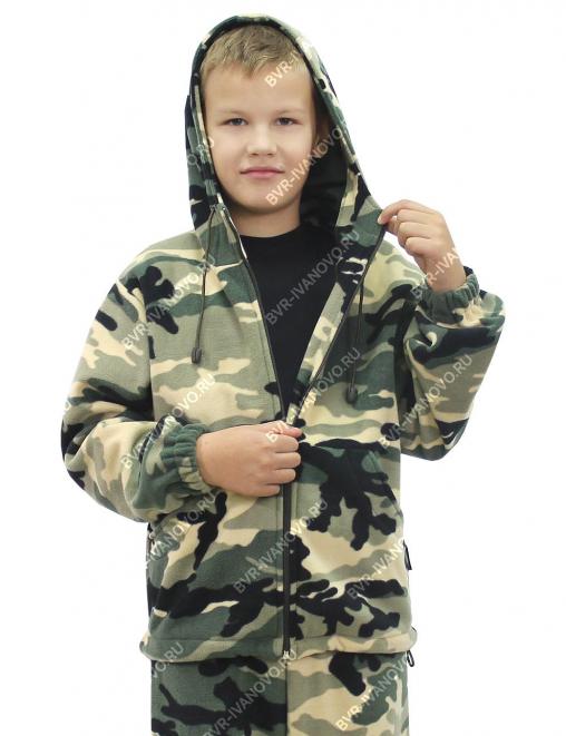 Костюм детский БАРС Флисовый RS цв.Зеленый КМФ 134