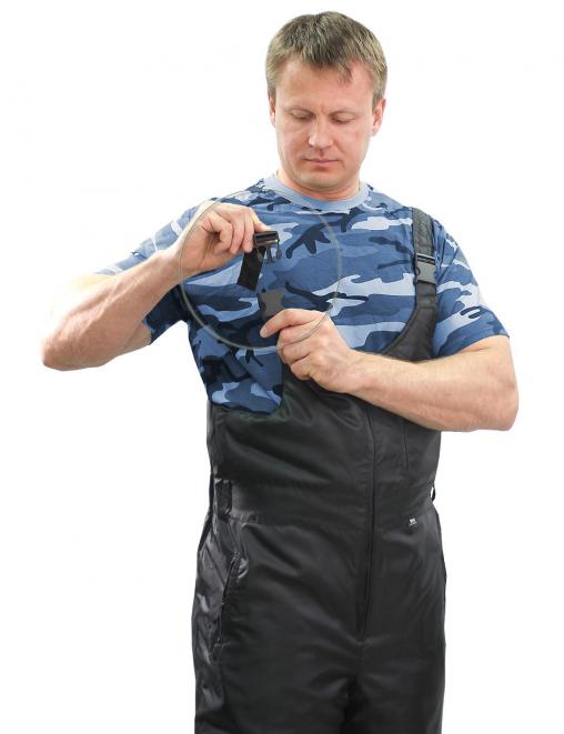 Полукомбинезон утеплённый тк.Оксфорд цв.Чёрный