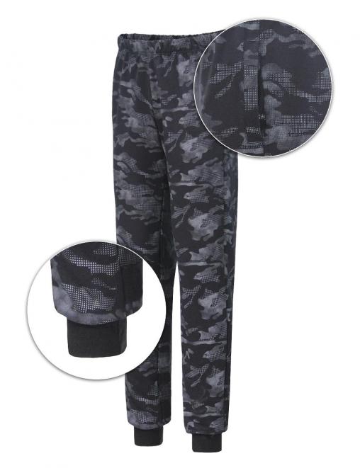 Трико мужское NATURE на манжете RS тк.Футер цв.Чёрный КМФ