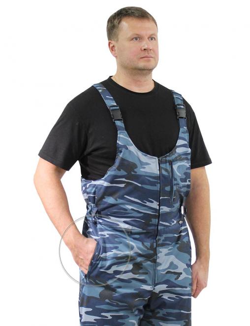 Полукомбинезон утеплённый тк.Смесовая цв.Серый КМФ