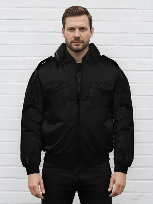 Ветровка ОХРАНА тк.Дюспа цв.Чёрный 