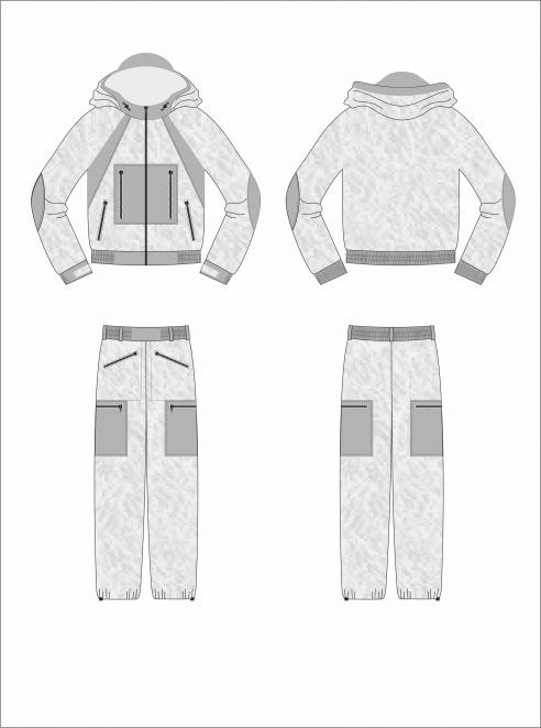 Костюм ПАРТИЗАН тк.Смесовая цв.BLUR 2267