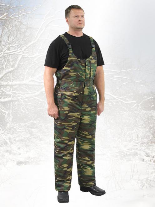 Полукомбинезон утеплённый тк.Смесовая цв.Зеленый КМФ