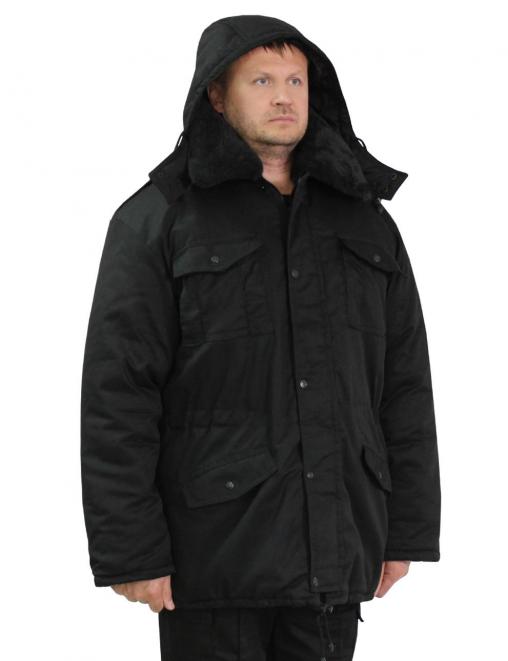 Куртка ЗИМА тк.Смесовая цв.Чёрный