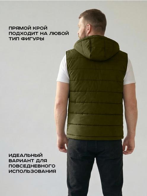 Жилет утепленный СТАЛКЕР тк.Дюспа цв.Олива