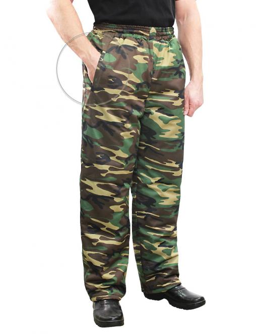 Брюки утеплённые ВИХРЬ тк.Смесовая цв.Зеленый КМФ