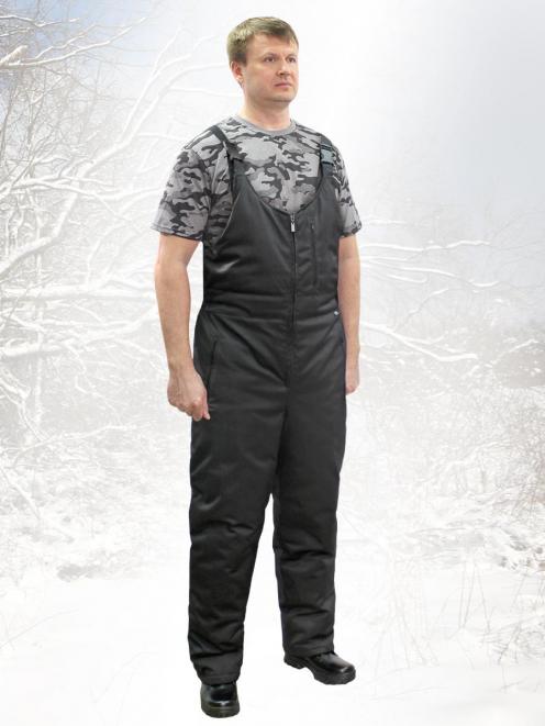 Полукомбинезон утеплённый тк.Смесовая цв.Чёрный 