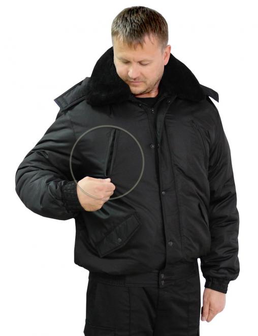 Куртка ОХРАННИК RS  тк.Дюспа цв.Чёрный