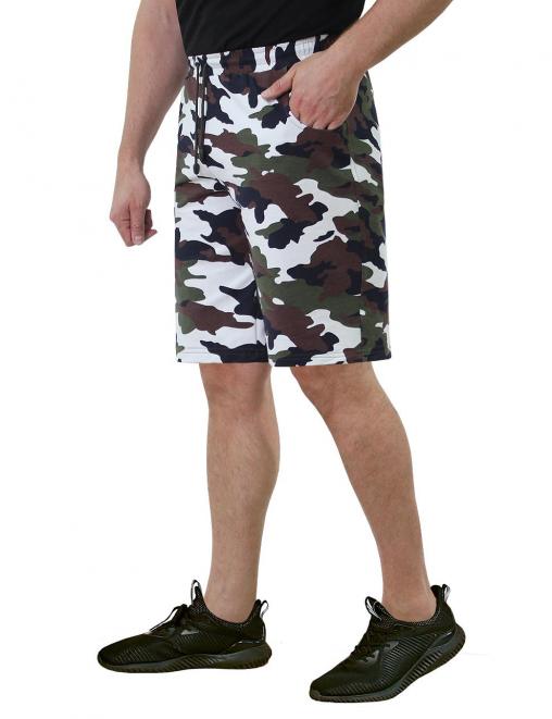 Шорты мужские ДАЧНЫЕ RS цв.Бело-зелёный КМФ 3978