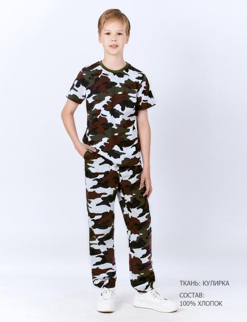 Комплект детский SUMMER TIME с брюками RS цв.Бело-зелёный КМФ 3978