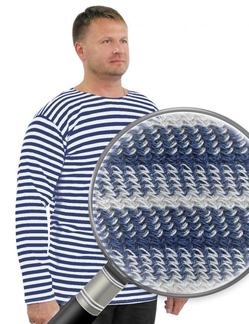 Тельняшка двойной вязки Синяя полоса