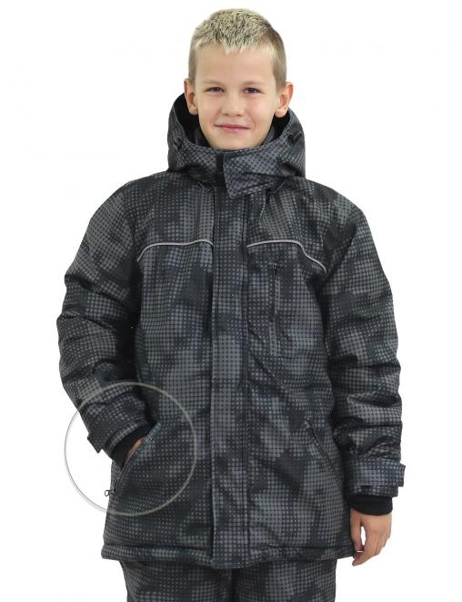 Костюм детский зимний тк.Алова RS цв.BLUR Чёрный лайт