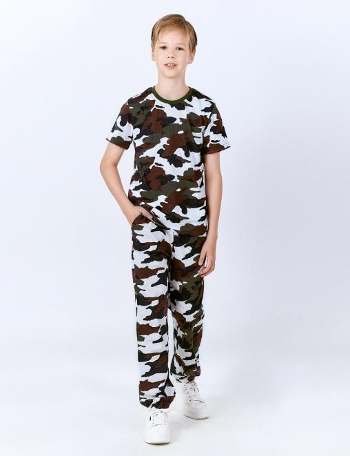 Комплект детский SUMMER TIME с брюками RS цв.Бело-зелёный КМФ 3978