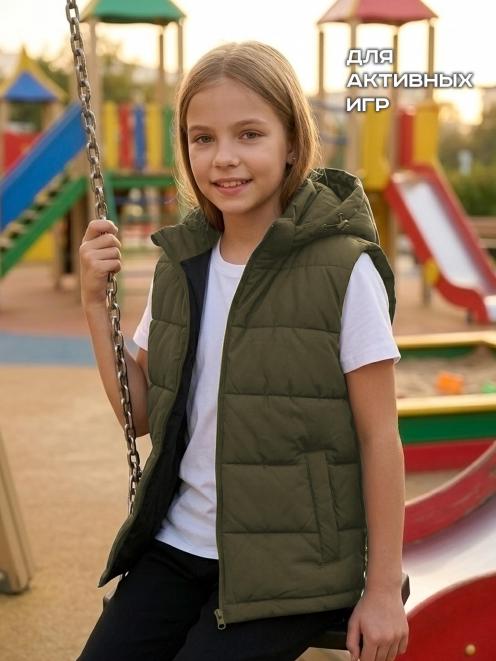Жилет детский утеплённый СТАЛКЕР цв.Олива