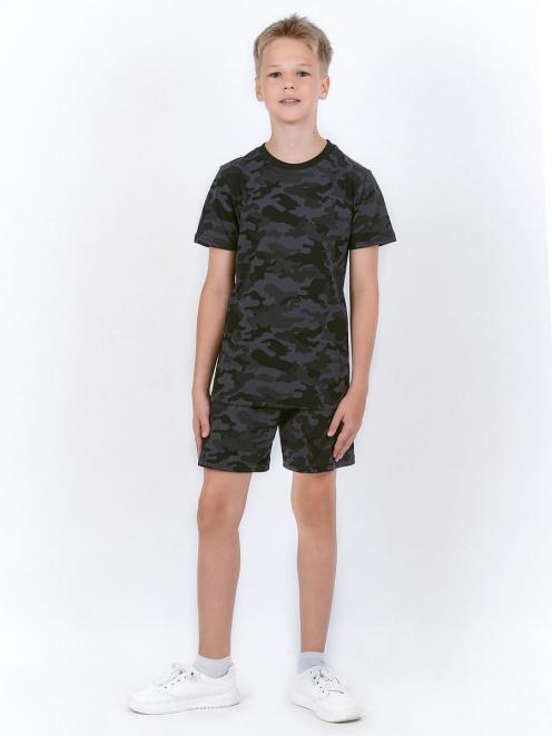 Комплект детский ЗАРНИЦА ЛЕТО с шортами цв.Чёрный КМФ Рубеж