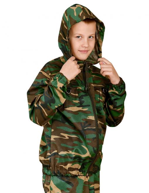 Костюм детский ЗАРНИЦА тк.Смесовая цв.Зеленый КМФ Костюм детский ЗАРНИЦА тк.Смесовая цв.Зеленый КМФ