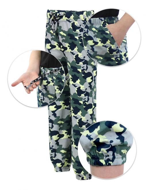 Брюки детские летние RAINBOW RS тк.Кулирка цв.КМФ RB 23