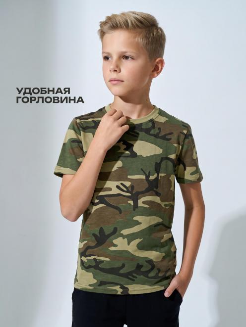 Футболка детская цв.Зелёный КМФ