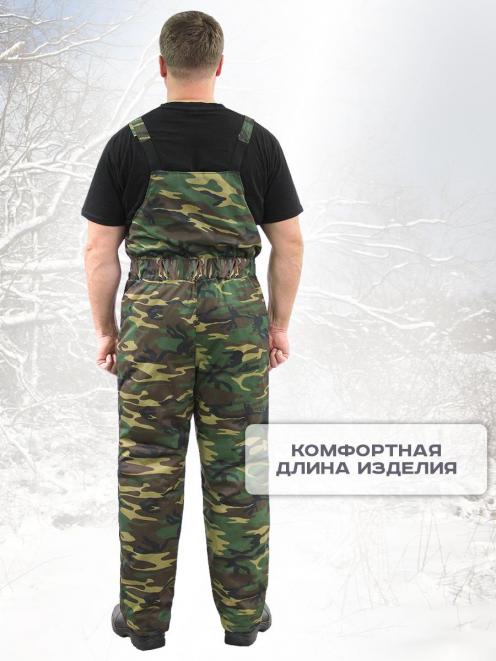 Полукомбинезон утеплённый тк.Смесовая цв.Зеленый КМФ