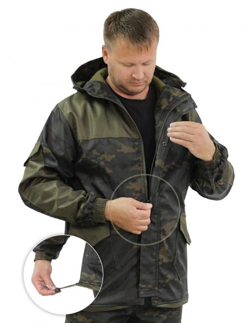 Костюм ГОРКА-ДЕМИ  RS тк.Polarfleece цв.Мультикам черный