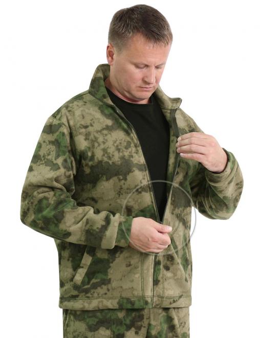 Толстовка Флисовая New цв.Мох/Атак зелёный