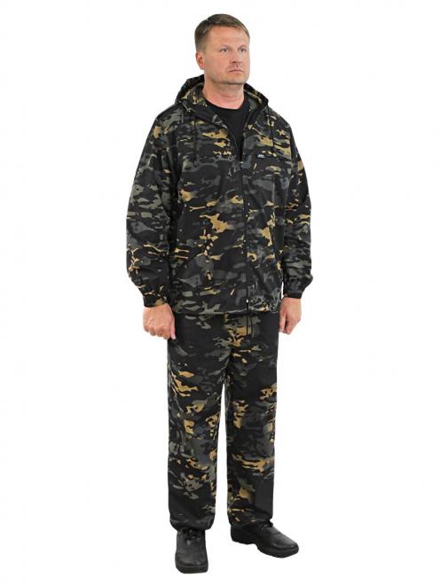 Костюм СПОРТ АКТИВ цв.Мультикам черный