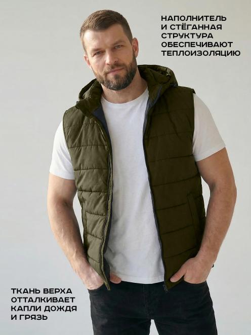 Жилет утепленный СТАЛКЕР тк.Дюспа цв.Олива