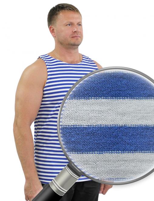 Майка-тельняшка ГОСТ уз/пл Голубая полоса