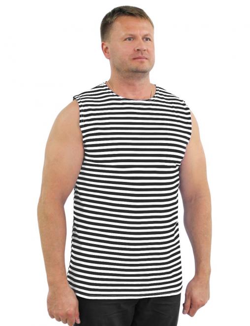 Майка-тельняшка ш/пл тк.Кулирка Чёрная полоса