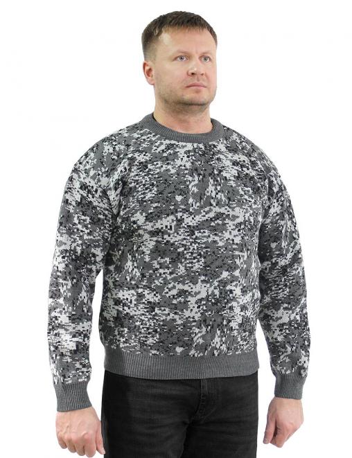 Свитер мужской RS цв.Цифра серая