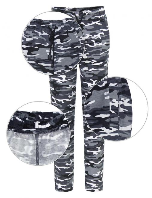 Брюки спортивные детские ЭКСТРИМ RS тк.Футер цв.Белый КМФ