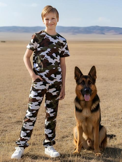 Комплект детский SUMMER TIME с брюками RS цв.Бело-зеленый КМФ 3978