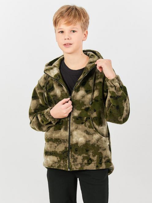 Толстовка детская БАРС тк. Флис цв. Мох зеленый