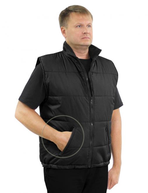 Жилет утеплённый БВР тк.Дюспа цв.Чёрный