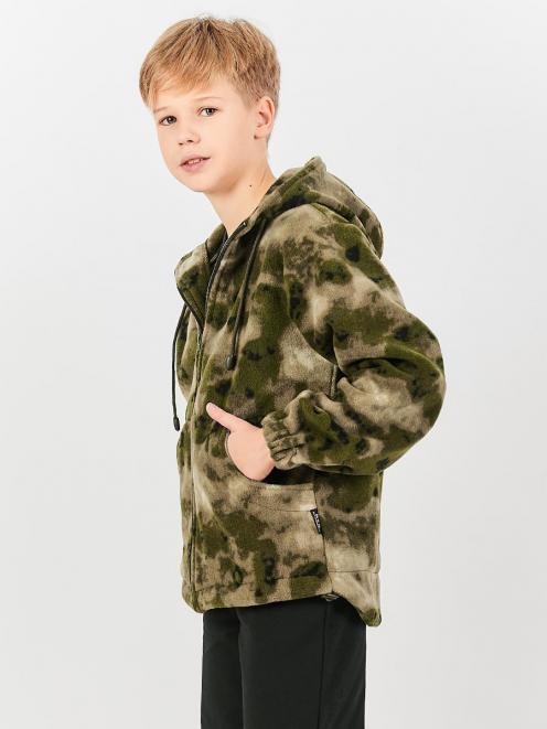 Толстовка детская БАРС тк. Флис цв. Мох зеленый