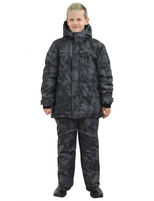 Костюм детский зимний тк.Алова RS цв.BLUR Чёрный лайт