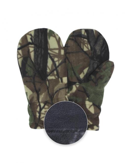 Варежки флисовые цв.Лес БВР