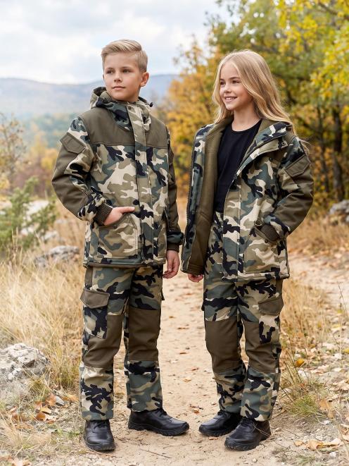 Костюм детский ГОРКА-Demi RS тк.Polarfleece рип-стоп цв.Зелёный КМФ