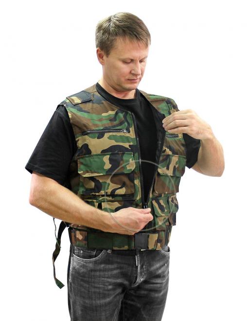 Жилет ОХОТА тк.Рип-стоп цв.Зеленый КМФ