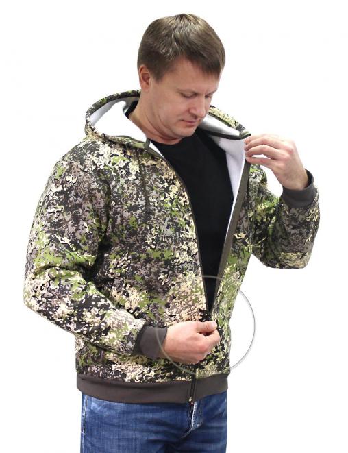 Толстовка на молнии ИРБИС RS тк.Футер 3х нитка цв.BLUR 2267