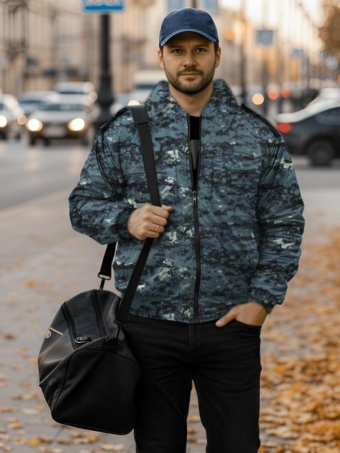 Ветровка ОХРАНА RS тк.Оксфорд цв.Цифра Темно-синяя