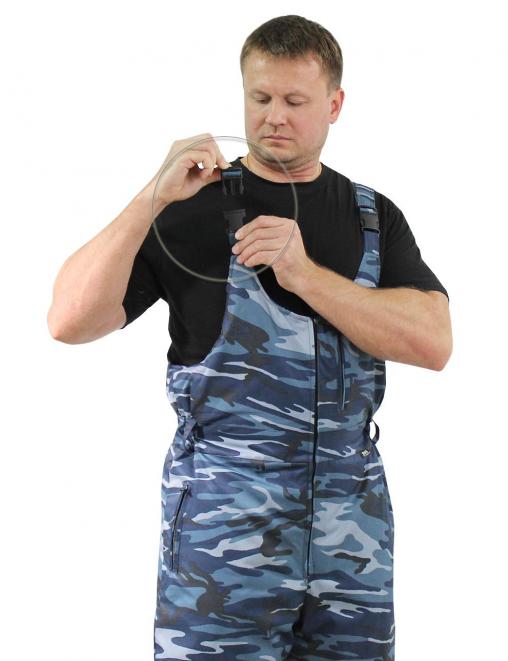 Полукомбинезон утеплённый тк.Смесовая цв.Серый КМФ