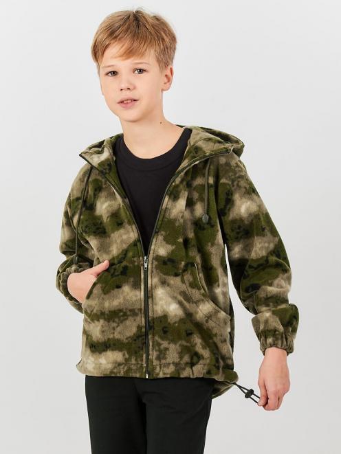 Толстовка детская БАРС тк. Флис цв. Мох зеленый