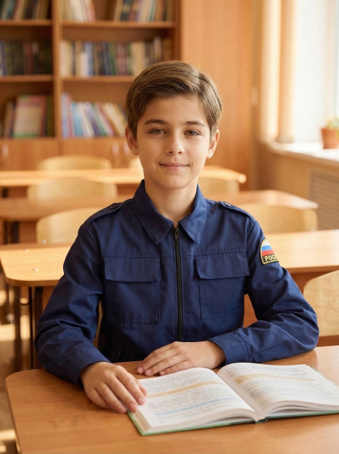 Костюм КАДЕТ-СТАРШЕКЛАССНИК тк.Смесовая Балтекс цв.Синий